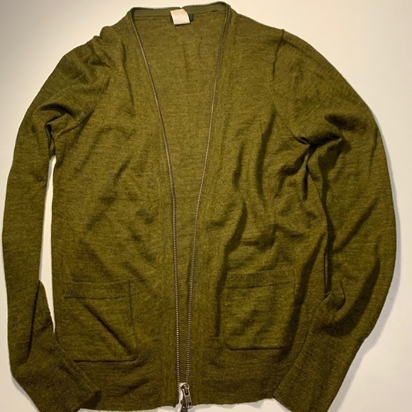 J. Crew Sweaters - J. Crew Green Sweater with Zipper Size S- Great Condition